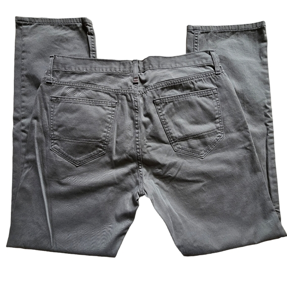 ARIZONA Men's Slim Straight 100% Cotton Gray Pants - Picture 10 of 11